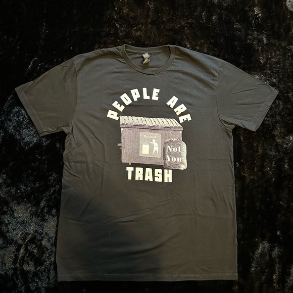 People Are Trash (Not You) Sarcastic Graphic Men's T-Shirt - Picture 2 of 7